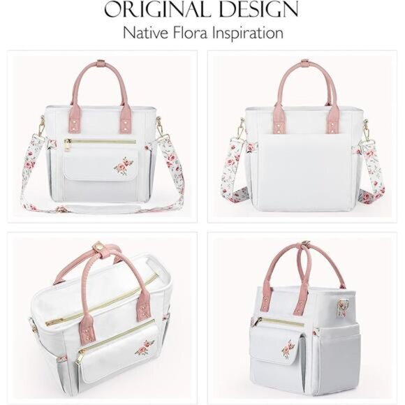 Deluxe Lunch Bag for Women, Leakproof‎ Insulated, Multi Pocket, Removable Strap - Picture 3 of 7